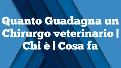 Quanto Guadagna un Chirurgo veterinario| Chi è | Cosa fa Quanto Guadagna un Chirurgo veterinario
| Chi è | Cosa fa