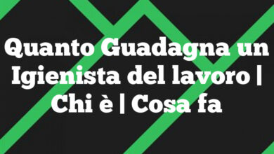 Quanto Guadagna un Igienista del lavoro| Chi è | Cosa fa Quanto Guadagna un Igienista del lavoro
| Chi è | Cosa fa