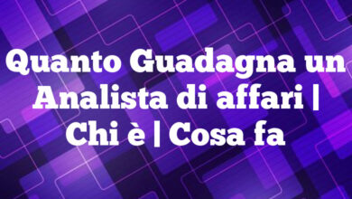 Quanto Guadagna un Analista di affari| Chi è | Cosa fa Quanto Guadagna un Analista di affari
| Chi è | Cosa fa