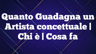 Quanto Guadagna un Artista concettuale| Chi è | Cosa fa Quanto Guadagna un Artista concettuale
| Chi è | Cosa fa