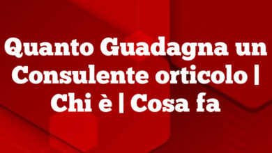 Quanto Guadagna un Consulente orticolo| Chi è | Cosa fa Quanto Guadagna un Consulente orticolo
| Chi è | Cosa fa
