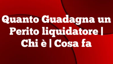 Quanto Guadagna un Perito liquidatore| Chi è | Cosa fa Quanto Guadagna un Perito liquidatore
| Chi è | Cosa fa