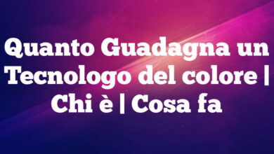 Quanto Guadagna un Tecnologo del colore| Chi è | Cosa fa Quanto Guadagna un Tecnologo del colore
| Chi è | Cosa fa