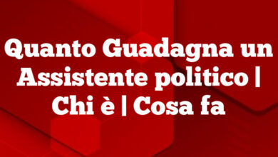 Quanto Guadagna un Assistente politico| Chi è | Cosa fa Quanto Guadagna un Assistente politico
| Chi è | Cosa fa