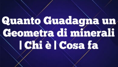 Quanto Guadagna un Geometra di minerali| Chi è | Cosa fa Quanto Guadagna un Geometra di minerali
| Chi è | Cosa fa