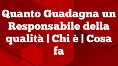 Quanto Guadagna un Responsabile della qualità| Chi è | Cosa fa Quanto Guadagna un Responsabile della qualità
| Chi è | Cosa fa