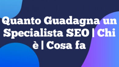 Quanto Guadagna un Specialista SEO| Chi è | Cosa fa Quanto Guadagna un Specialista SEO
| Chi è | Cosa fa