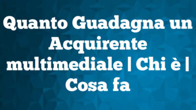 Quanto Guadagna un Acquirente multimediale| Chi è | Cosa fa Quanto Guadagna un Acquirente multimediale
| Chi è | Cosa fa