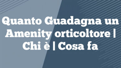 Quanto Guadagna un Amenity orticoltore| Chi è | Cosa fa Quanto Guadagna un Amenity orticoltore
| Chi è | Cosa fa