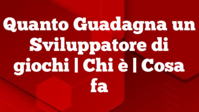 Quanto Guadagna un Sviluppatore di giochi| Chi è | Cosa fa Quanto Guadagna un Sviluppatore di giochi
| Chi è | Cosa fa