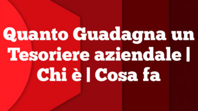 Quanto Guadagna un Tesoriere aziendale| Chi è | Cosa fa Quanto Guadagna un Tesoriere aziendale
| Chi è | Cosa fa