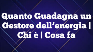 Quanto Guadagna un Gestore dell’energia| Chi è | Cosa fa Quanto Guadagna un Gestore dell’energia
| Chi è | Cosa fa