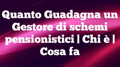 Quanto Guadagna un Gestore di schemi pensionistici | Chi è | Cosa fa Quanto Guadagna un Gestore di schemi pensionistici | Chi è | Cosa fa