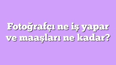 Fotoğrafçı ne iş yapar ve maaşları ne kadar?
