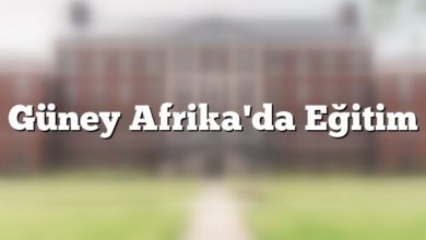 Güney Afrika Eğitim Sistemi Güney Afrika'da Eğitim