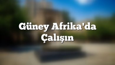 Güney Afrika'da Çalışın