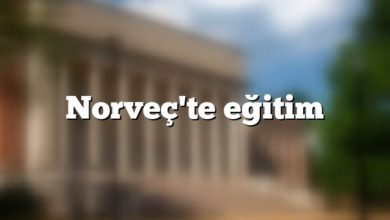 Norveç Eğitim Sistemi Norveç'te eğitim