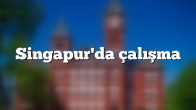 Singapur'da çalışma