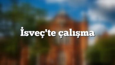 İsveç'te çalışma