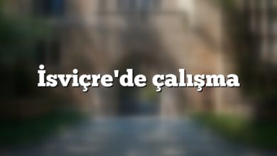 İsviçre'de çalışma