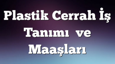 Plastik Cerrah İş Tanımı
 ve Maaşları